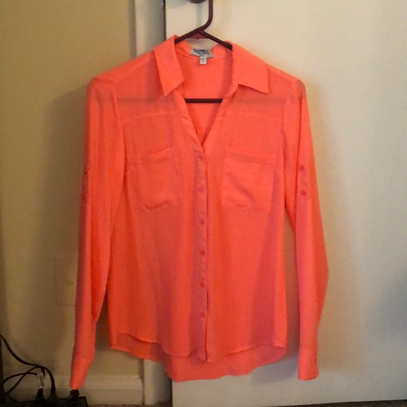 Hot Orange Express Portofino slimfit shirt - Picture 1 of 4
